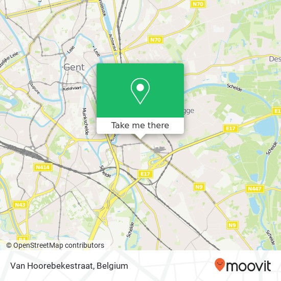 Van Hoorebekestraat map