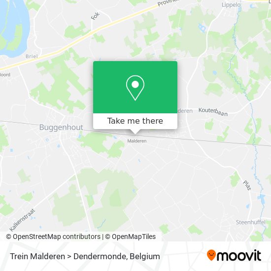 Trein Malderen > Dendermonde map