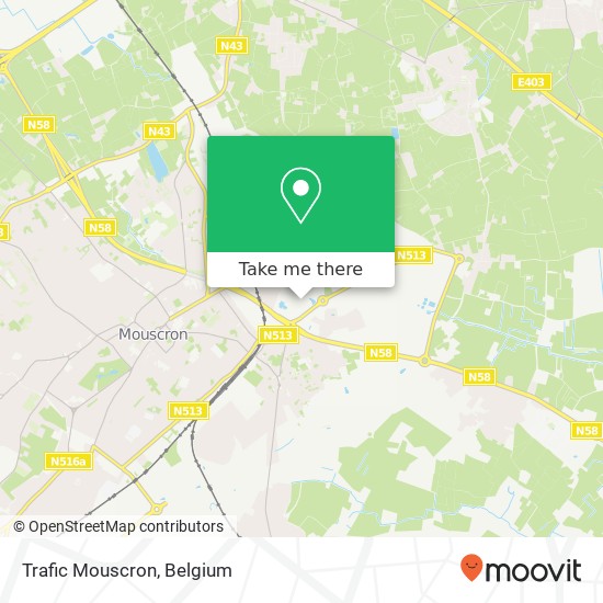 Trafic Mouscron map
