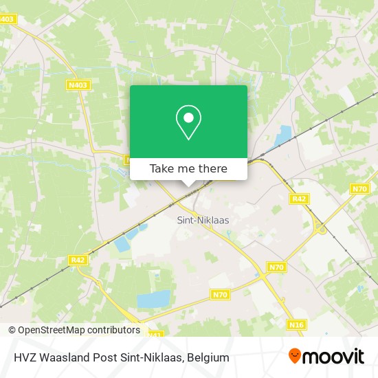 HVZ Waasland Post Sint-Niklaas map