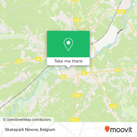 Skatepark Ninove map