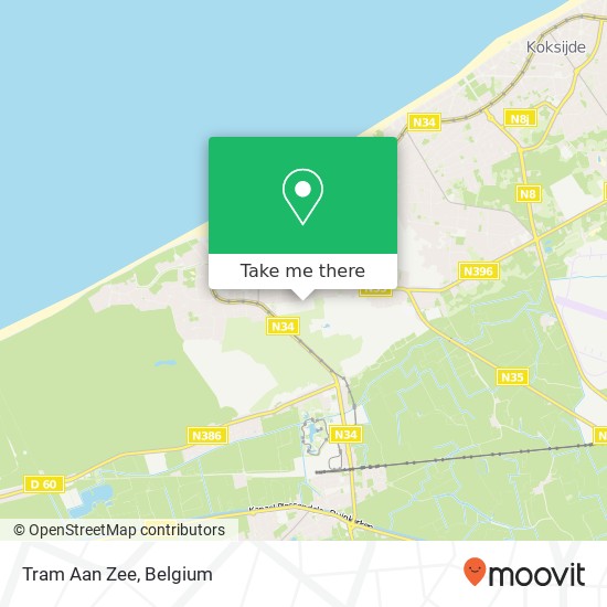 Tram Aan Zee map