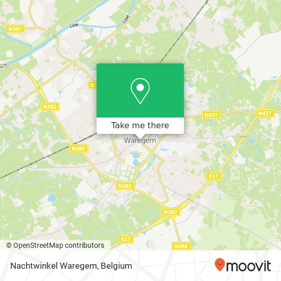 Nachtwinkel Waregem map