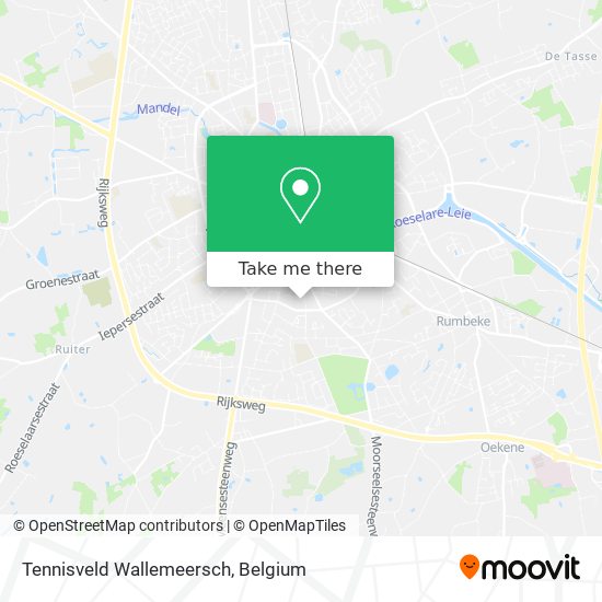 Tennisveld Wallemeersch map