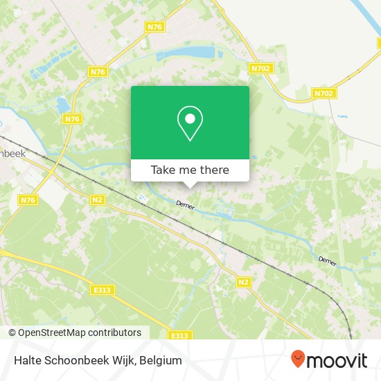 Halte Schoonbeek Wijk map