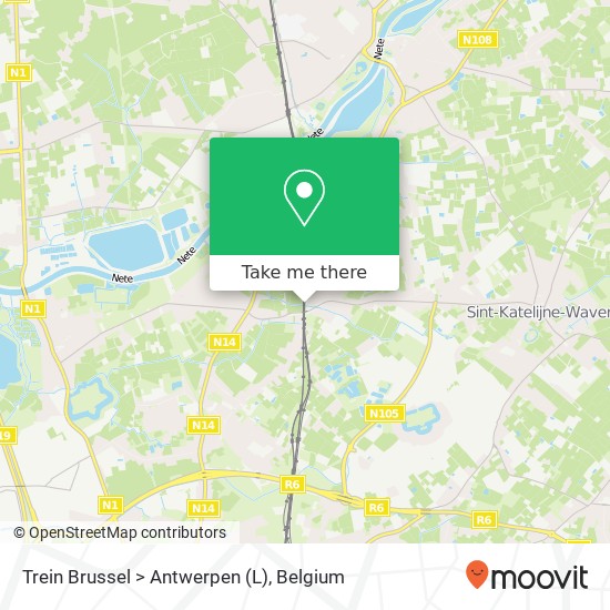 Trein Brussel > Antwerpen (L) plan