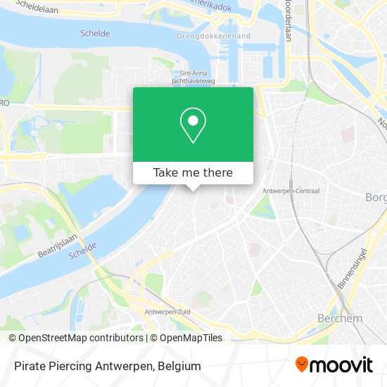 Pirate Piercing Antwerpen map