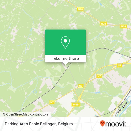 Parking Auto Ecole Bellingen map