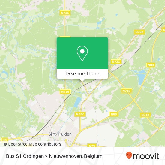 Bus S1 Ordingen > Nieuwenhoven map