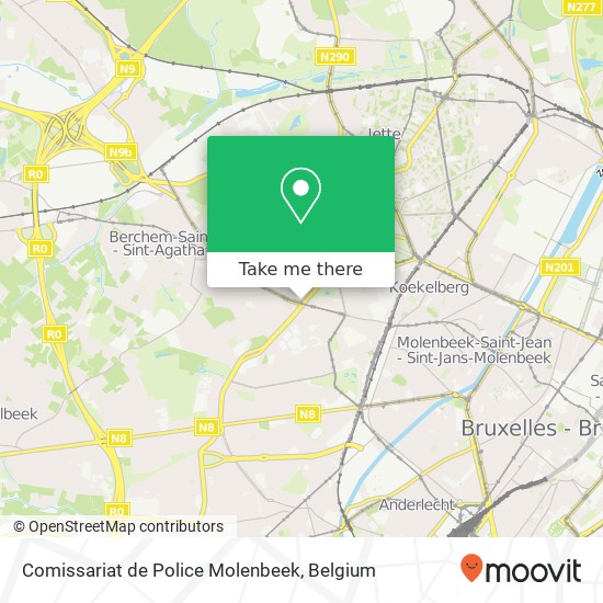 Comissariat de Police Molenbeek map