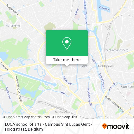 LUCA school of arts - Campus Sint Lucas Gent - Hoogstraat map