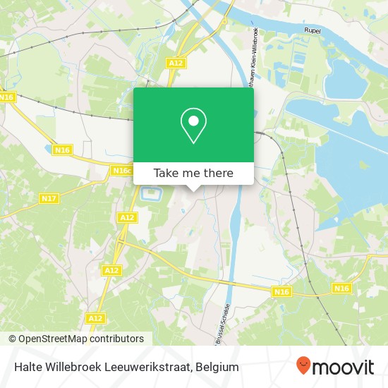 Halte Willebroek Leeuwerikstraat map