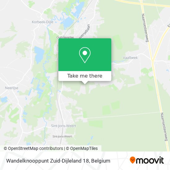 Wandelknooppunt Zuid-Dijleland 18 plan