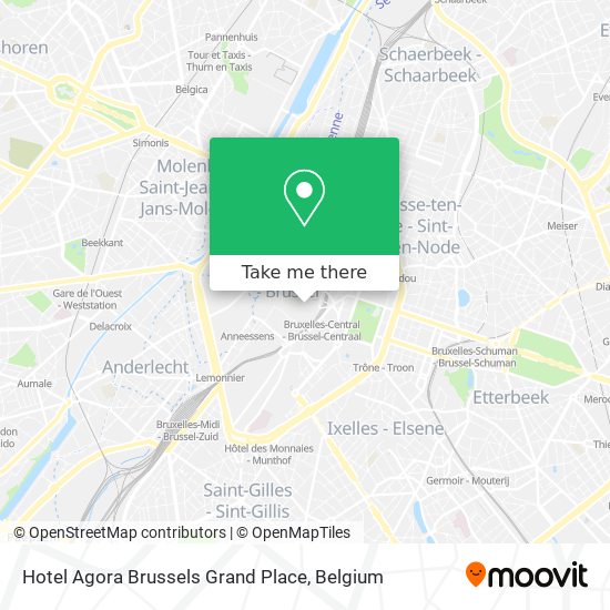 Hotel Agora Brussels Grand Place plan