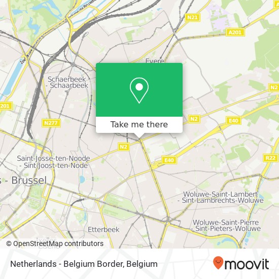 Netherlands - Belgium Border map