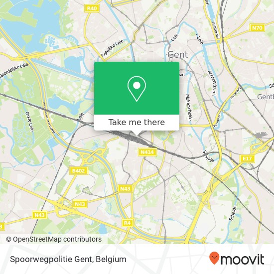 Spoorwegpolitie Gent map