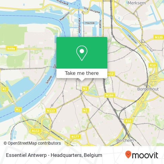 Essentiel Antwerp - Headquarters map