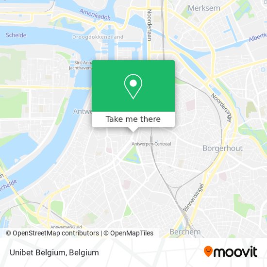 Unibet Belgium map