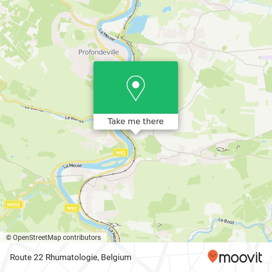 Route 22 Rhumatologie map