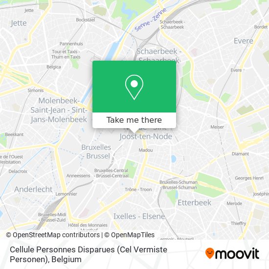 Cellule Personnes Disparues (Cel Vermiste Personen) map
