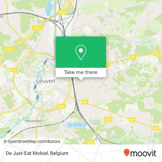 De Just-Eat Mobiel map