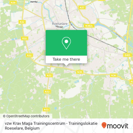 vzw Krav Maga Trainingscentrum - Trainingslokatie Roeselare map