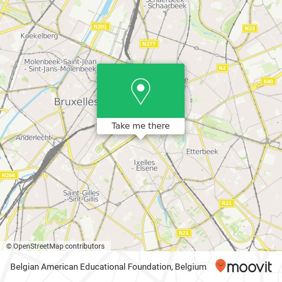 Belgian American Educational Foundation map