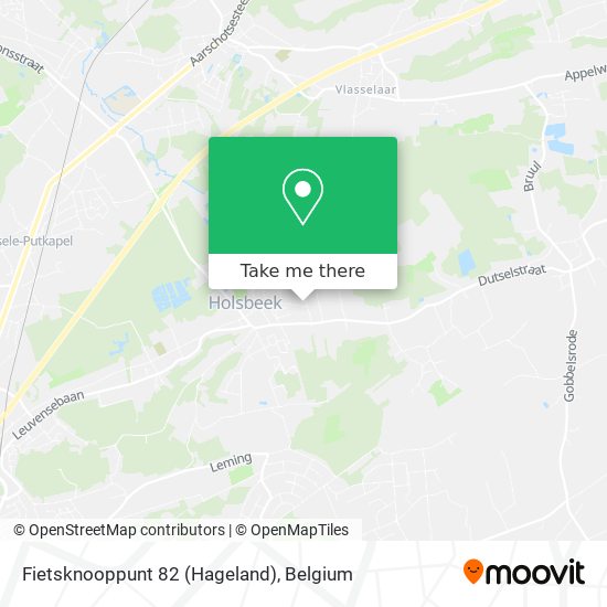 Fietsknooppunt 82 (Hageland) map