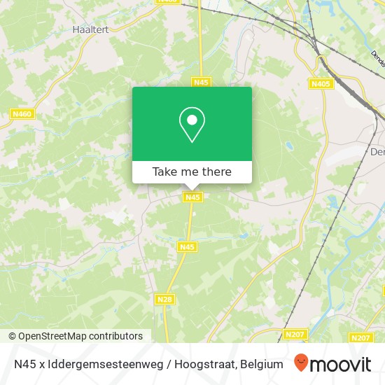 N45 x Iddergemsesteenweg / Hoogstraat map