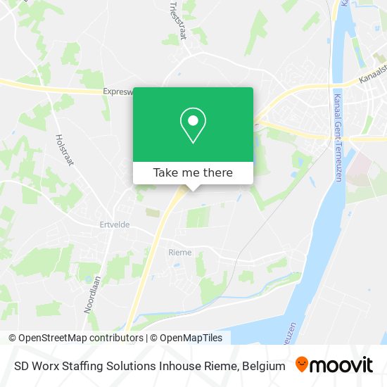 SD Worx Staffing Solutions Inhouse Rieme map