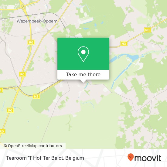 Tearoom ‘T Hof Ter Balct map