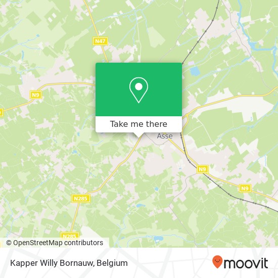 Kapper Willy Bornauw map