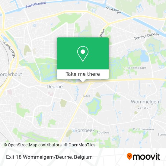 Exit 18 Wommelgem/Deurne map