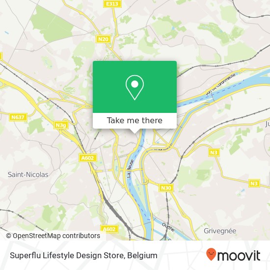 Superflu Lifestyle Design Store map