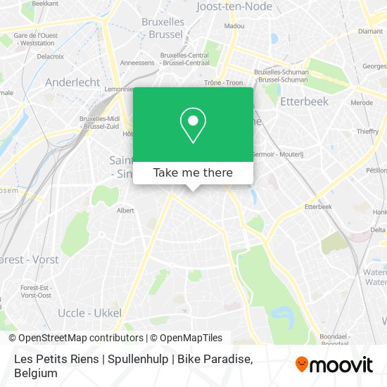 Les Petits Riens | Spullenhulp | Bike Paradise map