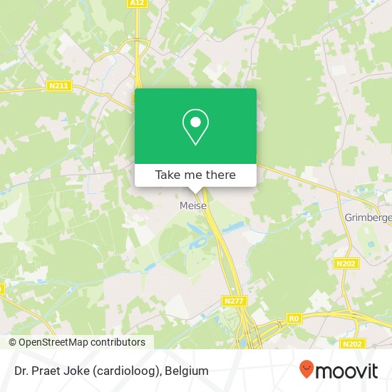 Dr. Praet Joke (cardioloog) map