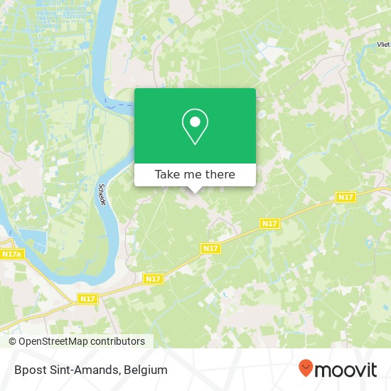 Bpost Sint-Amands map