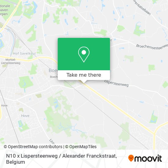 N10 x Lispersteenweg / Alexander Franckstraat map