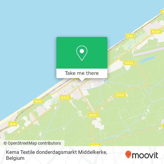 Kema Textile donderdagsmarkt Middelkerke plan