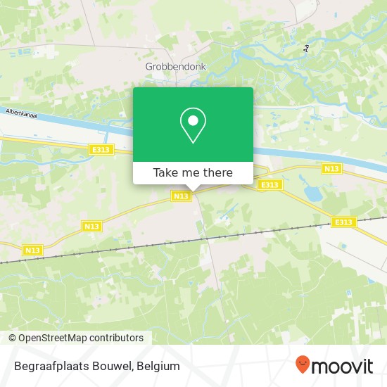 Begraafplaats Bouwel map