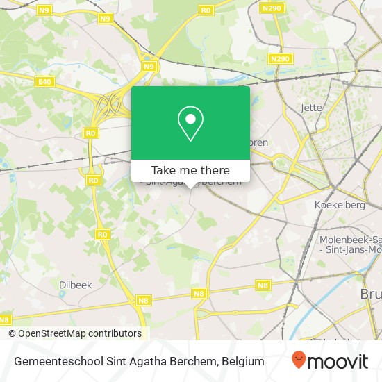 Gemeenteschool Sint Agatha Berchem map