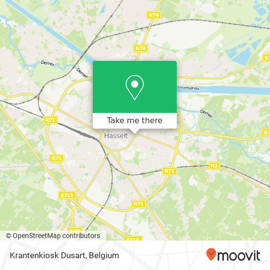 Krantenkiosk Dusart map