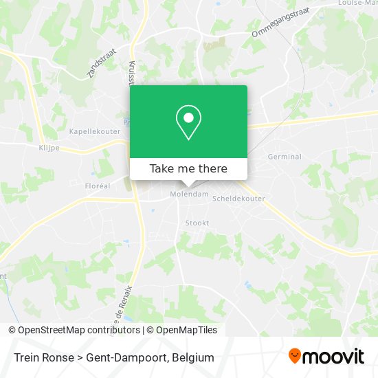 Trein Ronse > Gent-Dampoort map