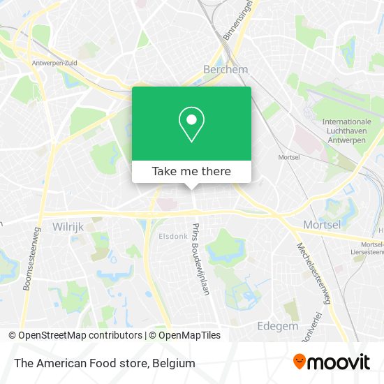 The American Food store map