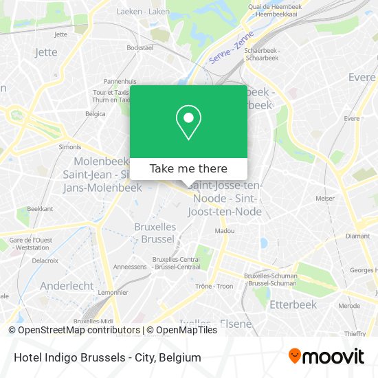 Hotel Indigo Brussels - City map