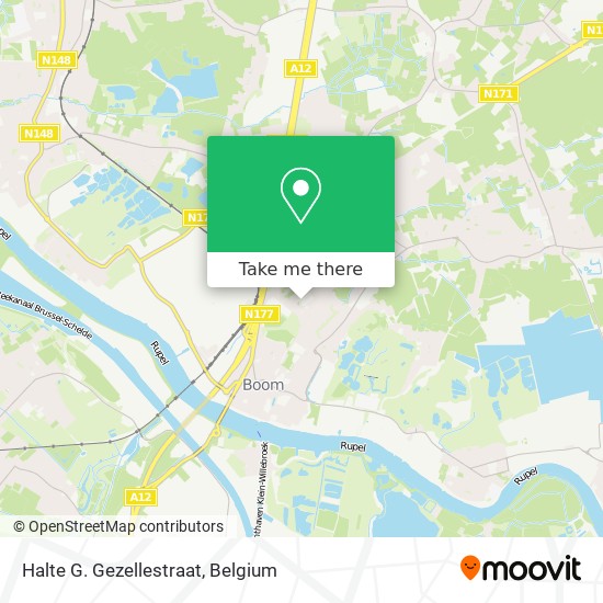 Halte G. Gezellestraat map