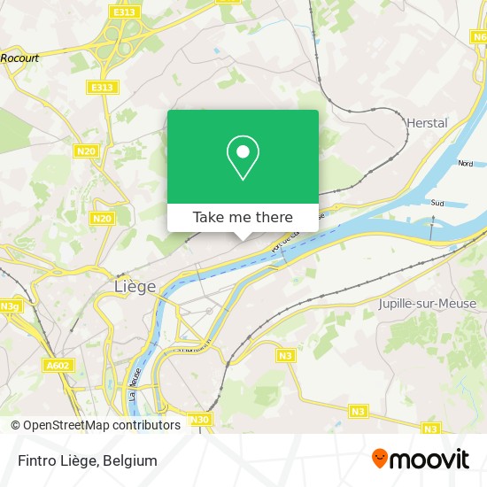 Fintro Liège map