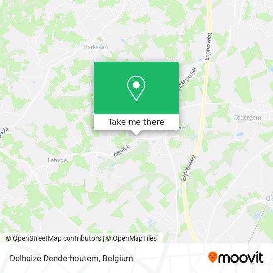 Delhaize Denderhoutem map