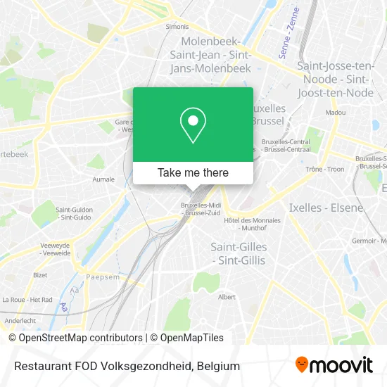 Restaurant FOD Volksgezondheid map