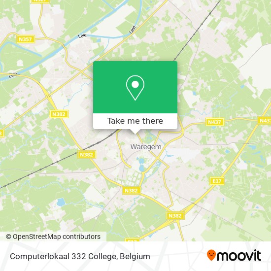 Computerlokaal 332 College map